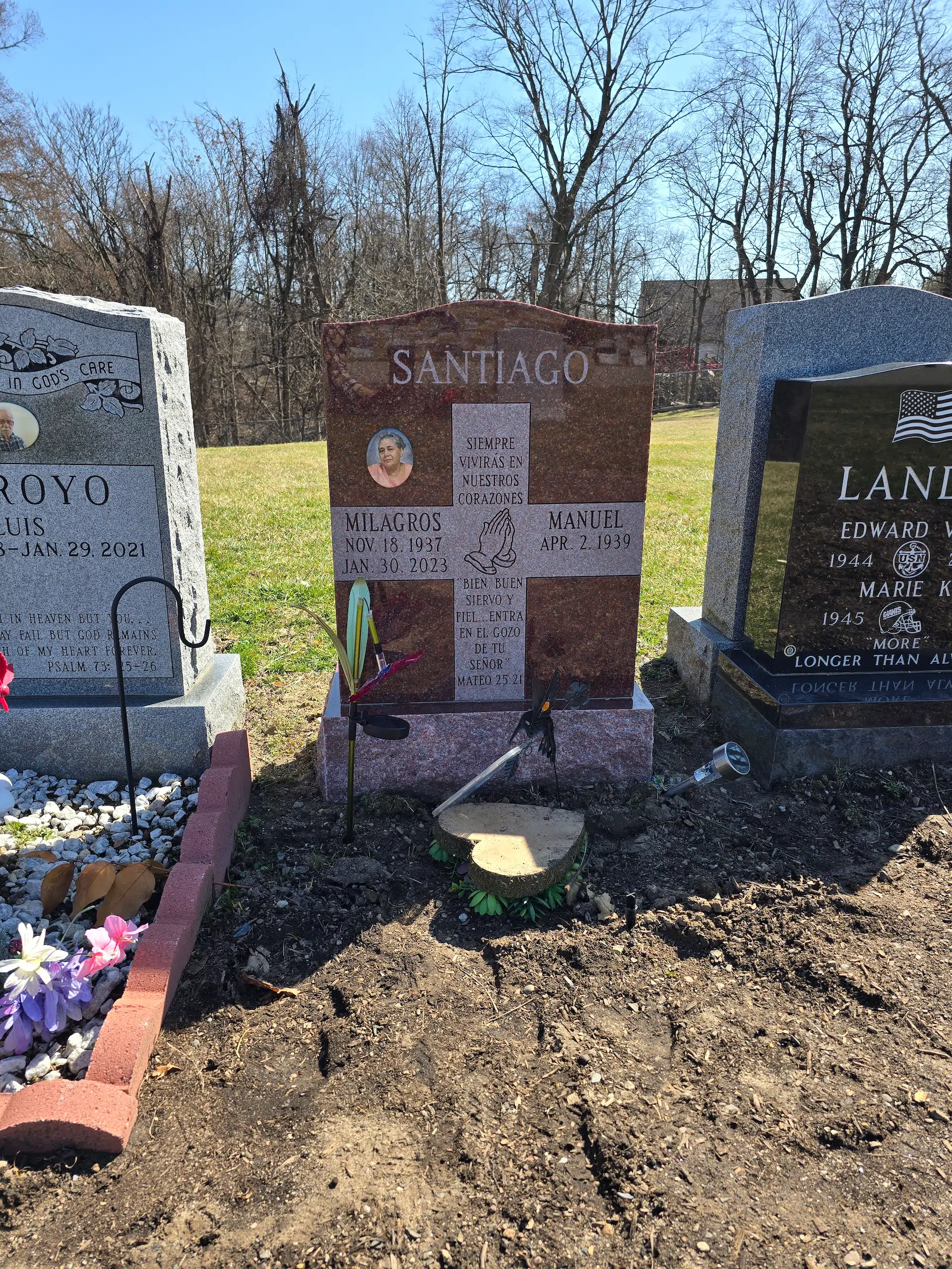 Bronze Headstone hand-carved by Bronze Memorials in NJ — image 3