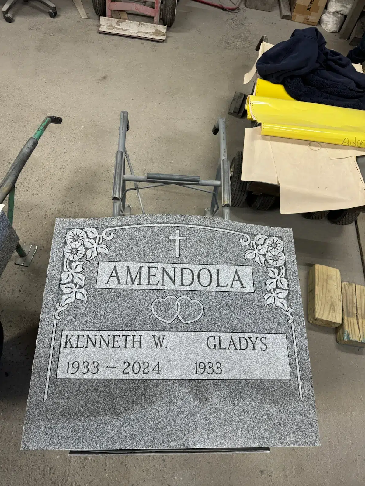 Bronze Headstone hand-carved by Bronze Memorials in NJ — image 2